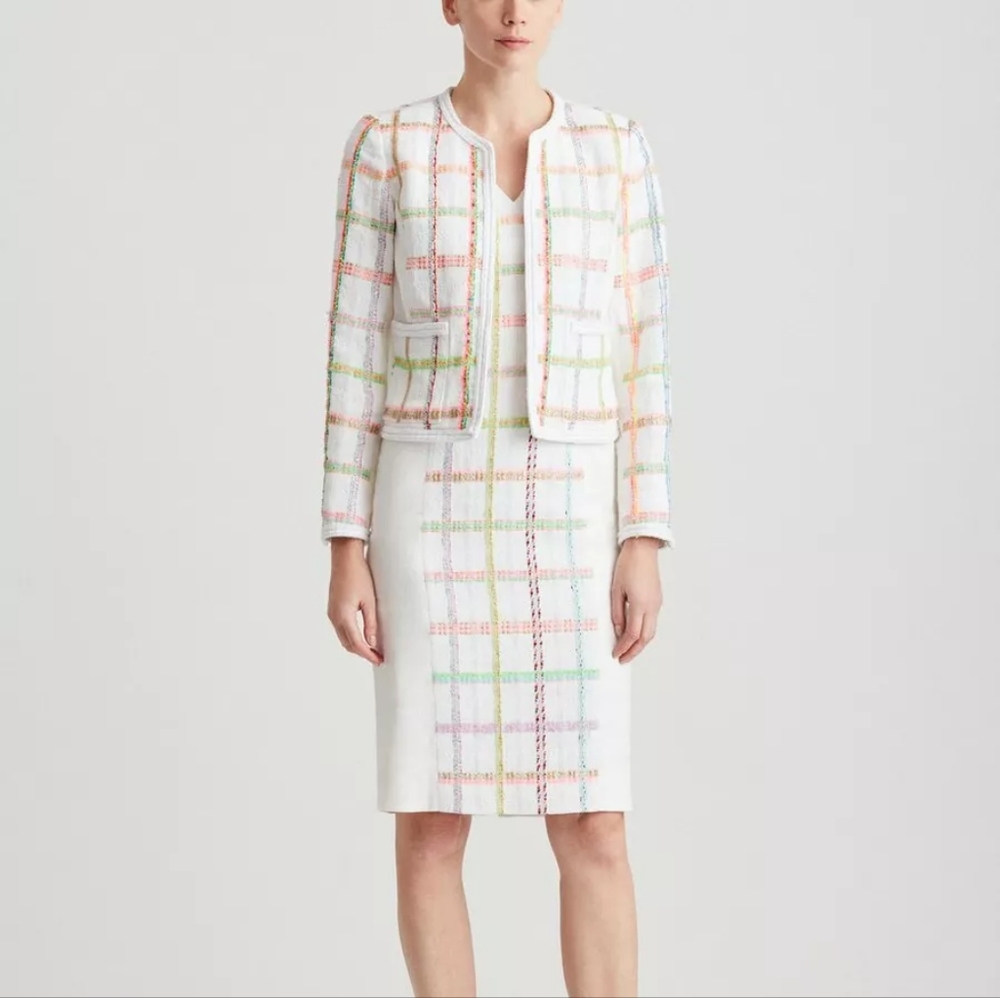 Carlisle Collection Poised Linen Cotton Tweed Blazer and Dress